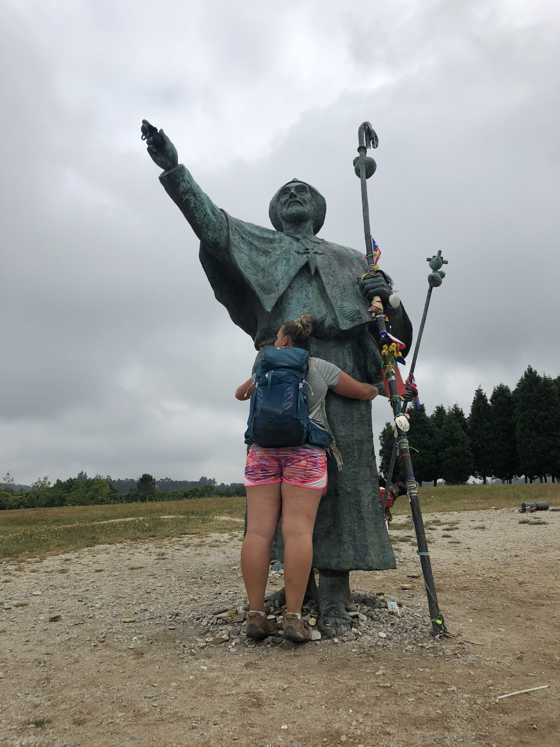 Giving some love to pilgrims of the past just before reaching Santiago