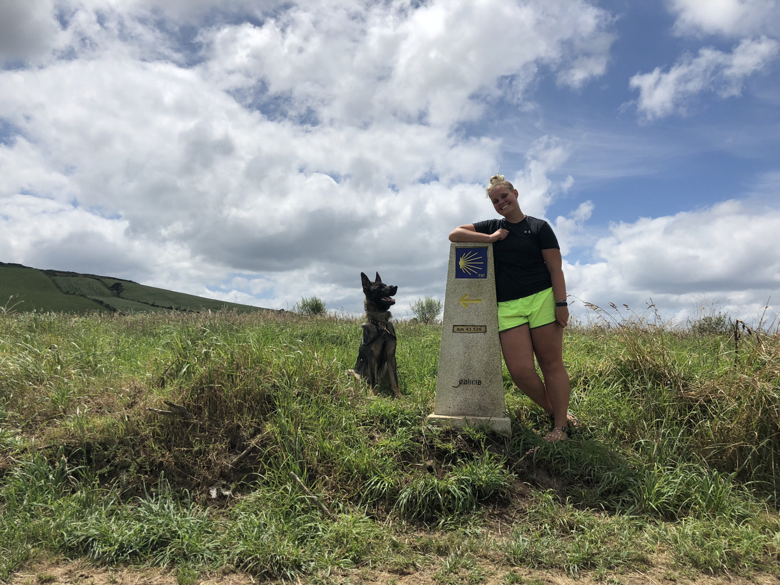 One of the many stone markers we followed throughout the entire Camino